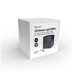 Solight LED venkovní nástěnné osvětlení Parma, 6W, 420lm, 3000K, černá
