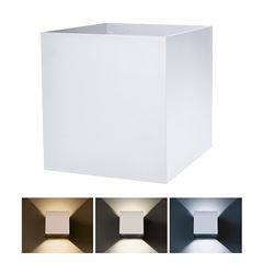 Solight LED venkovní nástěnné osvětlení Parma, 6W, 360lm, 10-110°, bílá