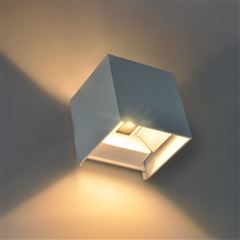 Solight LED venkovní nástěnné osvětlení Parma, 6W, 360lm, 10-110°, bílá