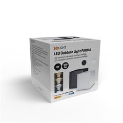 Solight LED venkovní nástěnné osvětlení Parma, 6W, 360lm, 10-110°, bílá
