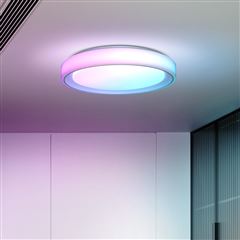 Solight LED osvětlení s dálkovým ovladačem Floco, 30W + 6W RGB, 2100lm, 40cm, změna chromatičnosti, stmívatelné