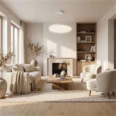 Solight LED osvětlení s dálkovým ovladačem Estela White UGR, 40W, 4300lm,  50cm, URG<19, závěsné i přisazené