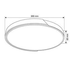 Solight LED osvětlení Polia, 25W, 1350lm, 30cm, 3CCT