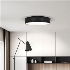 Solight LED stropní osvětlení  LECCE, 3CCT, 36W, 2100lm, 30cm, 3000/4000/6000K, černá