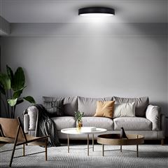 Solight LED stropní osvětlení LECCE, 3CCT, 48W, 2900lm, 40cm, 3000/4000/6000K, černá