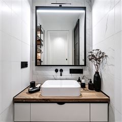 Solight LED koupelnové osvětlení nad zrcadlo 3v1, 7W, 455lm, 4000K, IP44, 40cm, černá