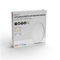 Solight LED osvětlení Corato s nastavitelnou wattáží a CCT, IP54, 16-24-32W, max. 3200lm, 3CCT, 38cm