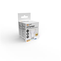 Solight LED žárovka, bodová , 5W, GU10, 3000K, 425lm, bílá