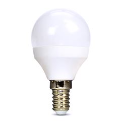 Solight LED žárovka, miniglobe, 6W, E14, 6000K, 510lm