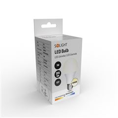 Solight LED žárovka, klasický tvar, 7W, E27, 4000K, 270°, 595lm