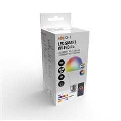 Solight LED SMART WIFI žárovka, klasický tvar, 15W, E27, RGB, 270°, 1350lm
