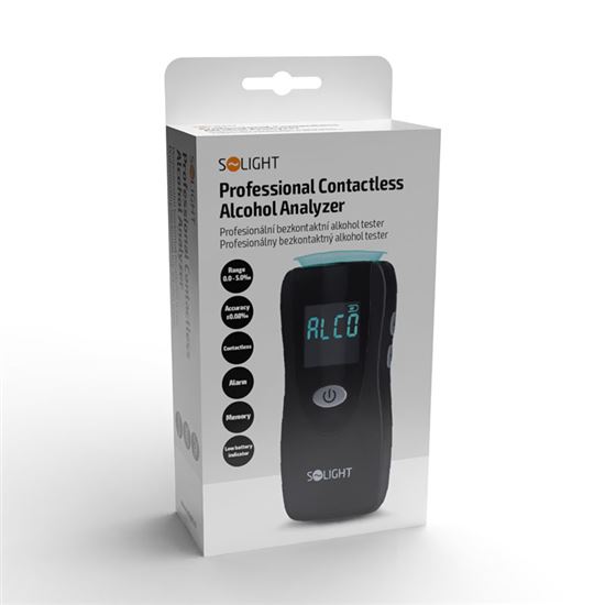 Solight contactless breathalyzer, Fuel Cell, 0,0 - 5,0‰ BAC,accuracy 0,08‰