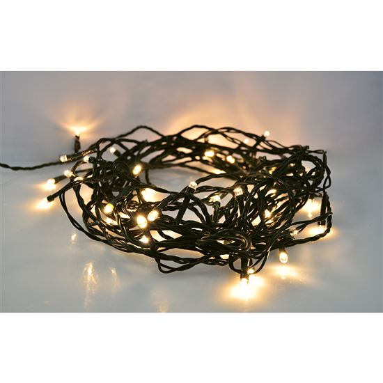 Solight LED Outdoor Christmas Chain, 200 LED, 10m, 5m Inlet, 8 Functions, IP44, Warm White