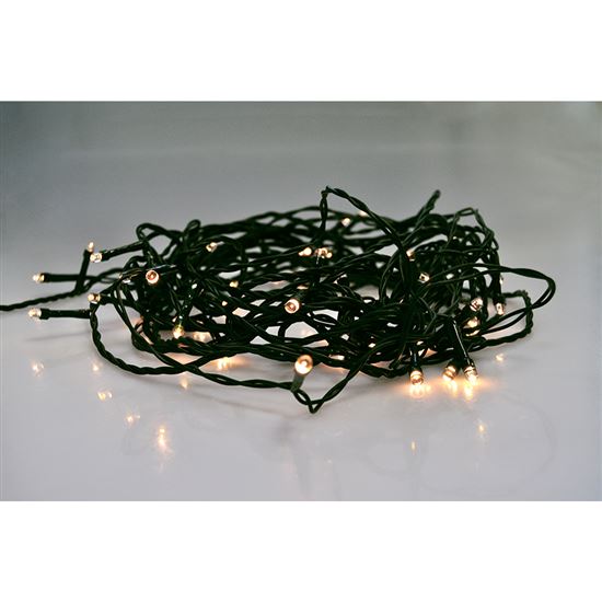 Solight LED Outdoor Christmas Chain, 200 LED, 10m, 5m Inlet, 8 Functions, IP44, Warm White