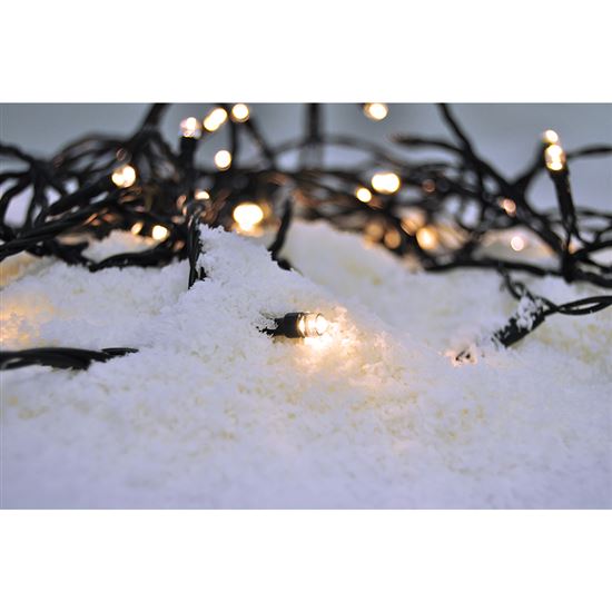 Solight LED Outdoor Christmas Chain, 200 LED, 10m, 5m Inlet, 8 Functions, IP44, Warm White