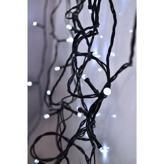Solight LED Outdoor Christmas Chain, 400 LED, 20m, 5m lead, 8 functions, IP44, cool white