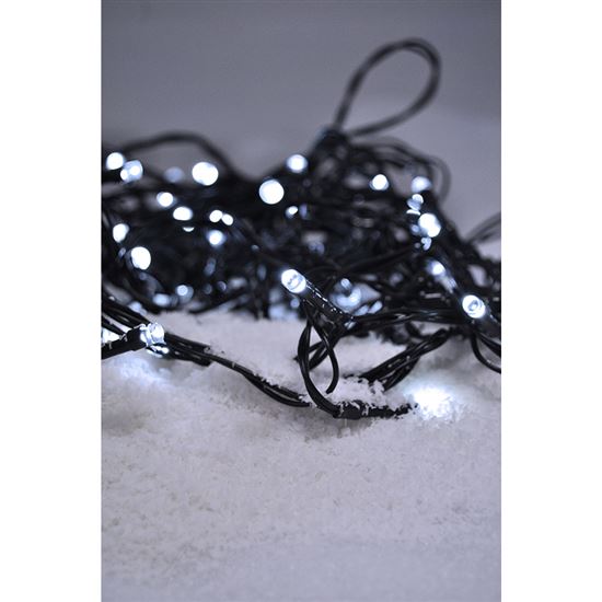 Solight LED Outdoor Christmas Chain, 200 LED, 20m, 5m power, 8 functions, timer, IP44, cool white