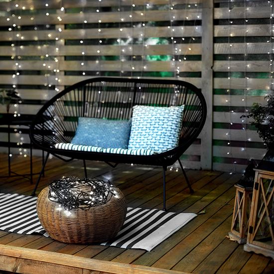 Solight LED Outdoor Christmas Chain, 200 LED, 20m, 5m power, 8 functions, timer, IP44, cool white