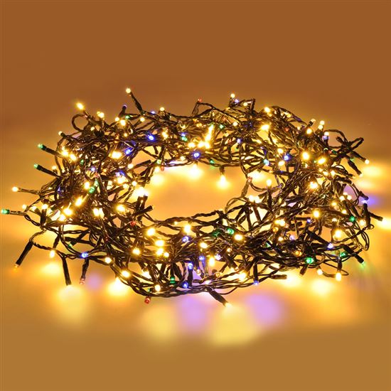 Solight LED WIFI smart outdoor Christmas chain, 400 LED, 20m, 5m lead, warm white + multicolor
