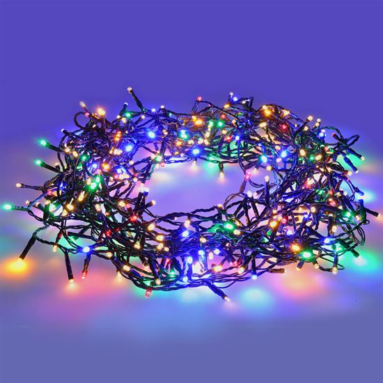Solight LED WIFI smart outdoor Christmas chain, 400 LED, 20m, 5m lead, warm white + multicolor