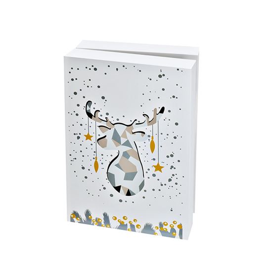 Solight LED advent calendar - book, 8x LED, 40x30cm, 2x AAA