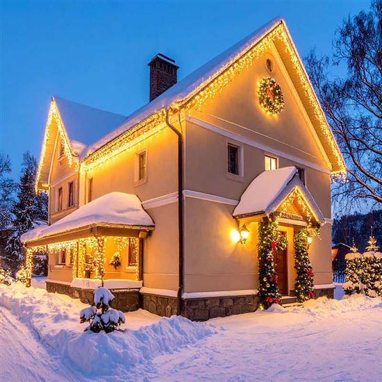 Solight LED Christmas icicles, 360 LEDs, 9m x 0.7m, 6m power cable, outdoor, warm white light