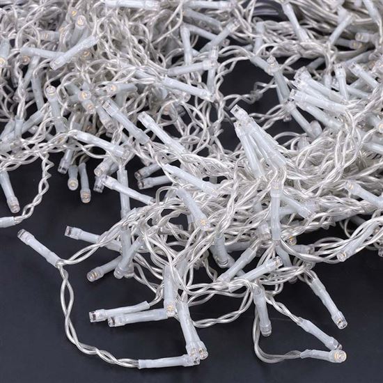Solight LED Christmas icicles, 360 LEDs, 9m x 0.7m, 6m power cable, outdoor, warm white light