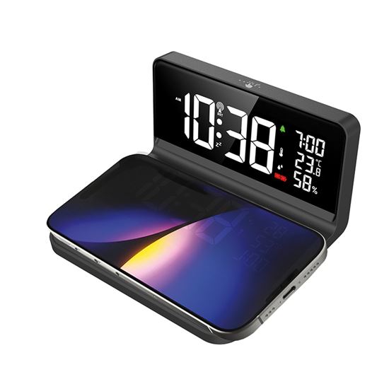 Solight clock with Qi wireless charging