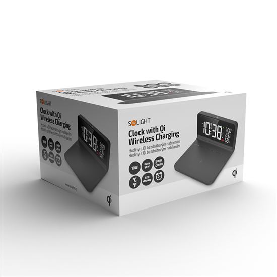 Solight clock with Qi wireless charging