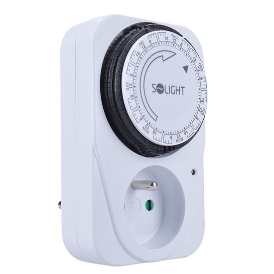 Solight mechanical timer, weekly, 2h interval, switch