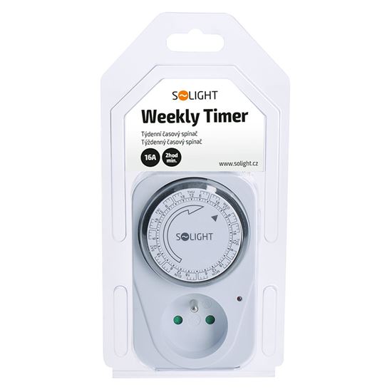 Solight mechanical timer, weekly, 2h interval, switch