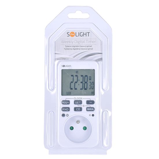 Solight digital weekly timer, 16 modes, backlit large LCD