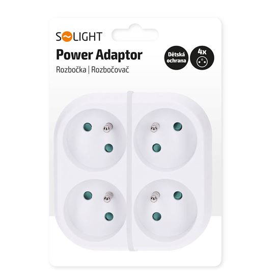Solight adaptor 4 x 16A, white