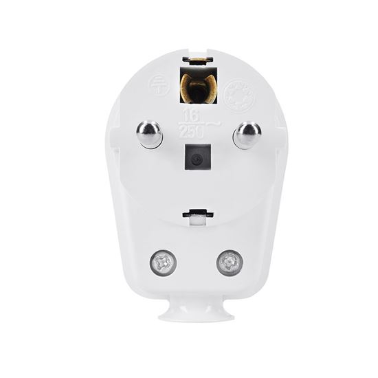 Solight rewirable plug with socket 16A, IP20, white