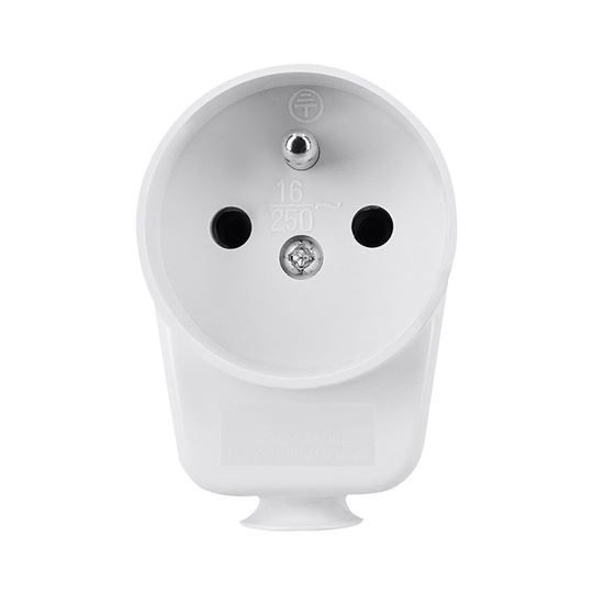 Solight rewirable plug with socket 16A, IP20, white