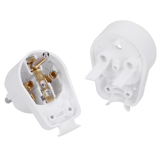 Solight rewirable plug with socket 16A, IP20, white