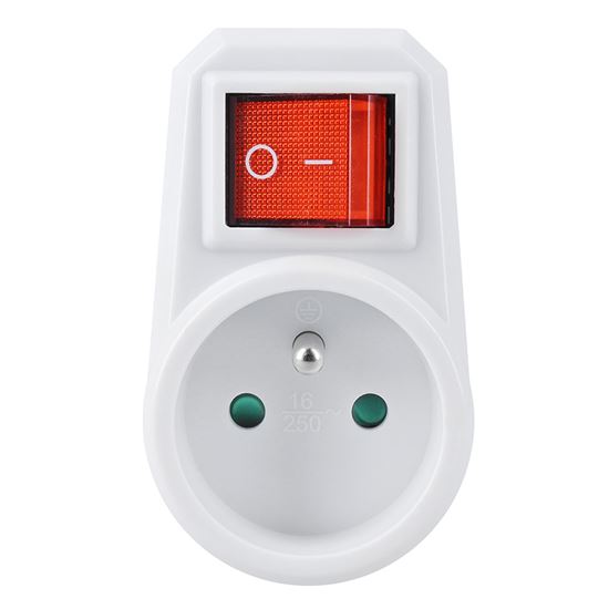 Solight adaptor 1x 16A, on-off switch