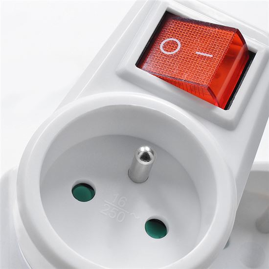 Solight adaptor 1x 16A, on-off switch