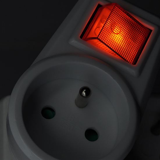 Solight adaptor 1x 16A, on-off switch