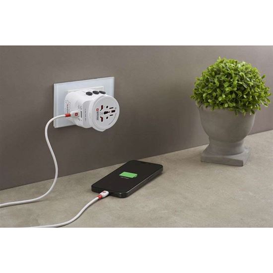 SKROSS travel adapter PRO Light USB AC45PD - World, UK+USA+AUS/CN, universal, grounded, USB A+C 45W