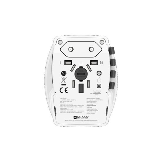 SKROSS travel adapter MUV USB AC65PD, universal, ungrounded, USB A+C 65W