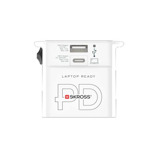 SKROSS travel adapter MUV USB AC65PD, universal, ungrounded, USB A+C 65W