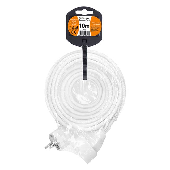 Solight 1-way extension lead, 10m, 3 x 1,5mm2, white