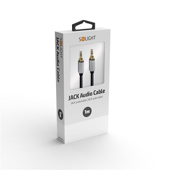 Solight jack audio cable, jack 3.5mm connector - jack 3.5mm connector, stereo, blister, 1m