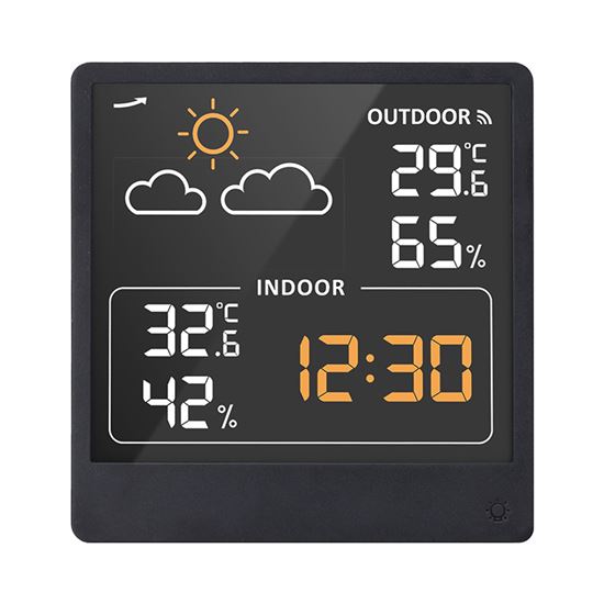 Solight thermometer, black color