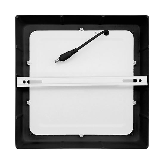 Solight LED mini panel CCT adjustable, recessed, 18W, 1530lm, 3000K, 4000K, 6000K, square, black color