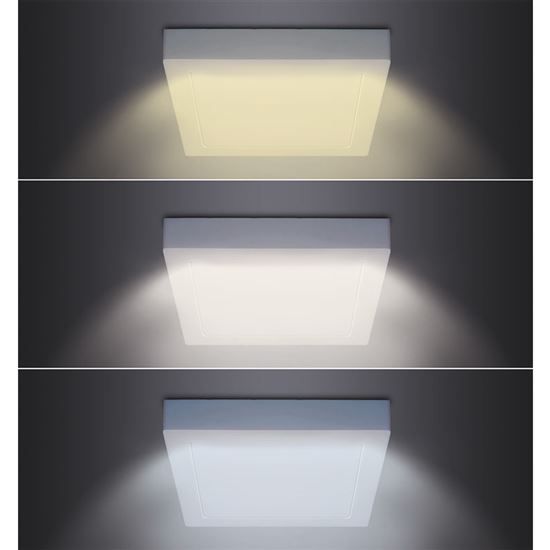 Solight LED mini panel CCT adjustable, recessed, 18W, 1530lm, 3000K, 4000K, 6000K, square