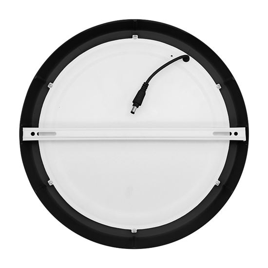Solight LED mini panel CCT adjustable, recessed, 24W, 1800lm, 3000K, 4000K, 6000K, round, black color