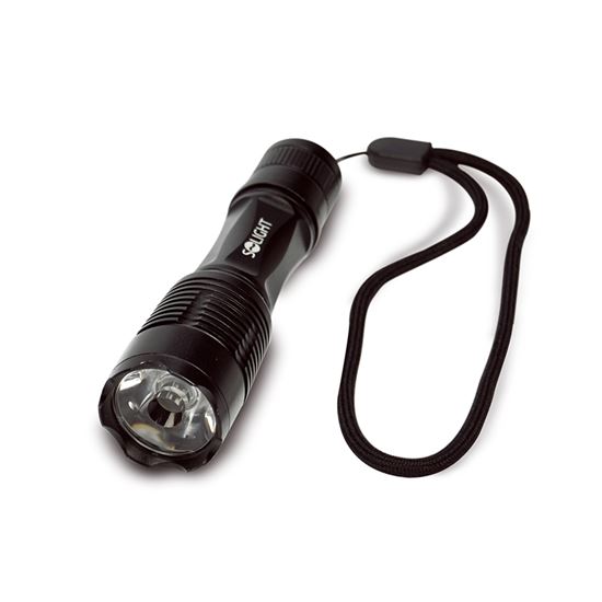 Solight Metal flashlight small, 1W LED, black, 1 x AA SOLIGHT