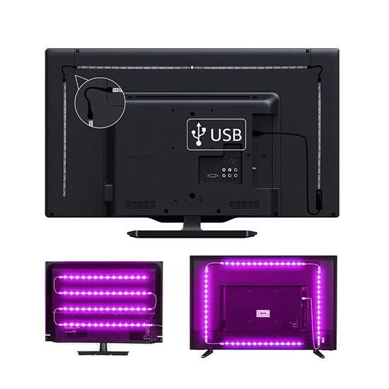 Solight LED WIFI smart RGB strip for TV, 4x50cm, USB